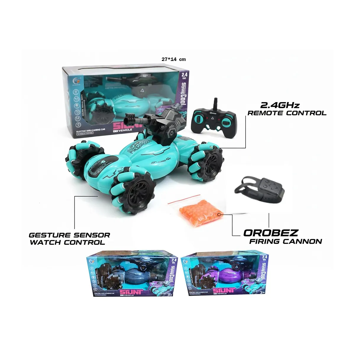 سيارة استعراض قتالية ذكية بإطلاق أوربيز وتحكم متطور