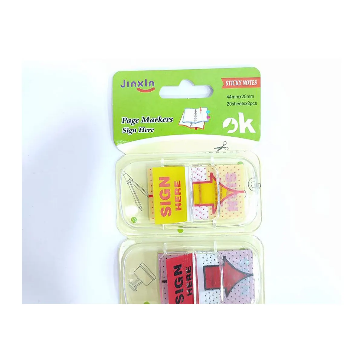 علامات صفحات لاصقة "اشارة هنا"
