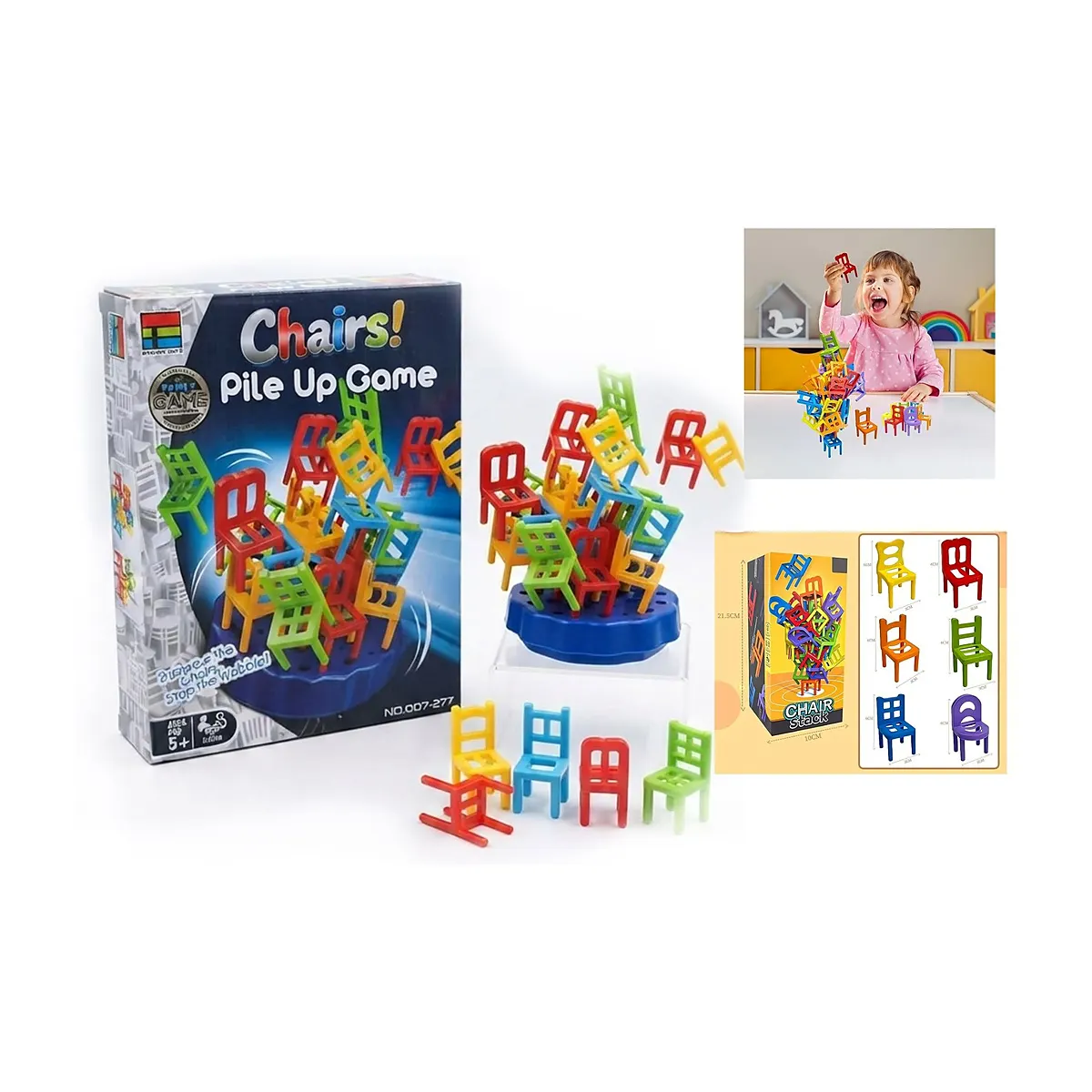 لعبة توازن وتكديس الكراسي Chairs Pile Up Game