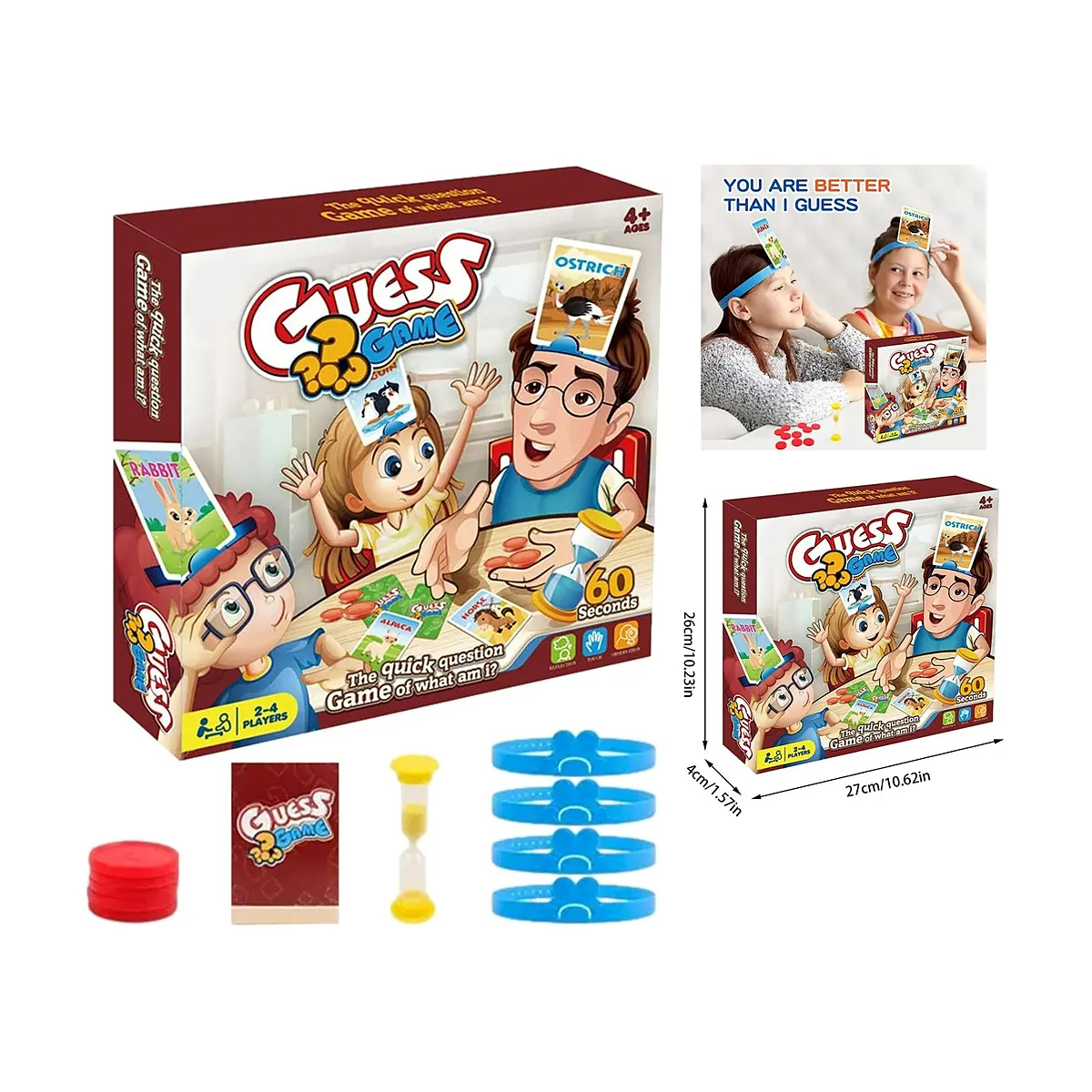 لعبة التخمين السريع وأطواق الرأس Guess Game