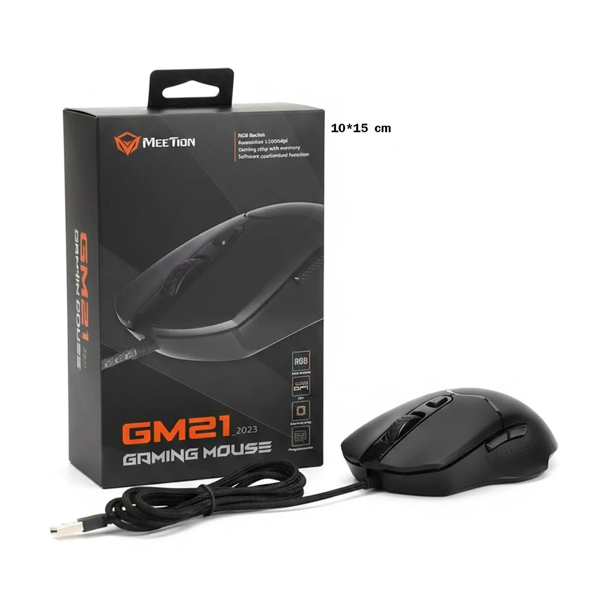 ماوس ألعاب سلكي Meetion GM21 بإضاءة RGB