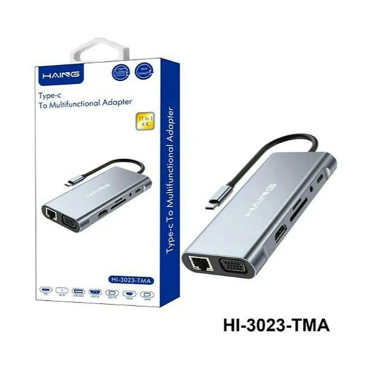محول HAING ‏11 في 1 من Type-C إلى متعدد الوظائف