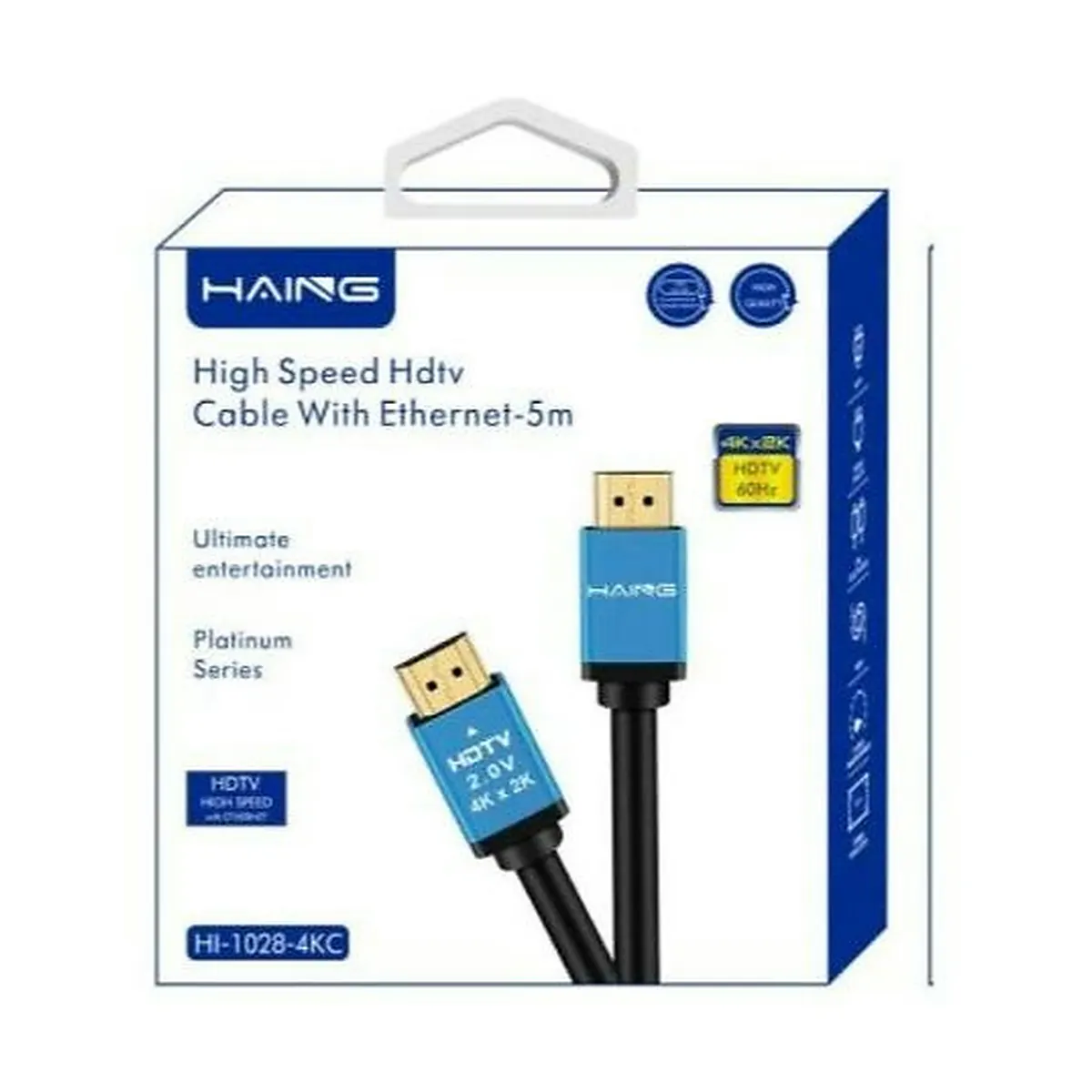 كيبل HDMI عالي السرعة مع إيثرنت HAING بدقة 4K – طول 5 متر