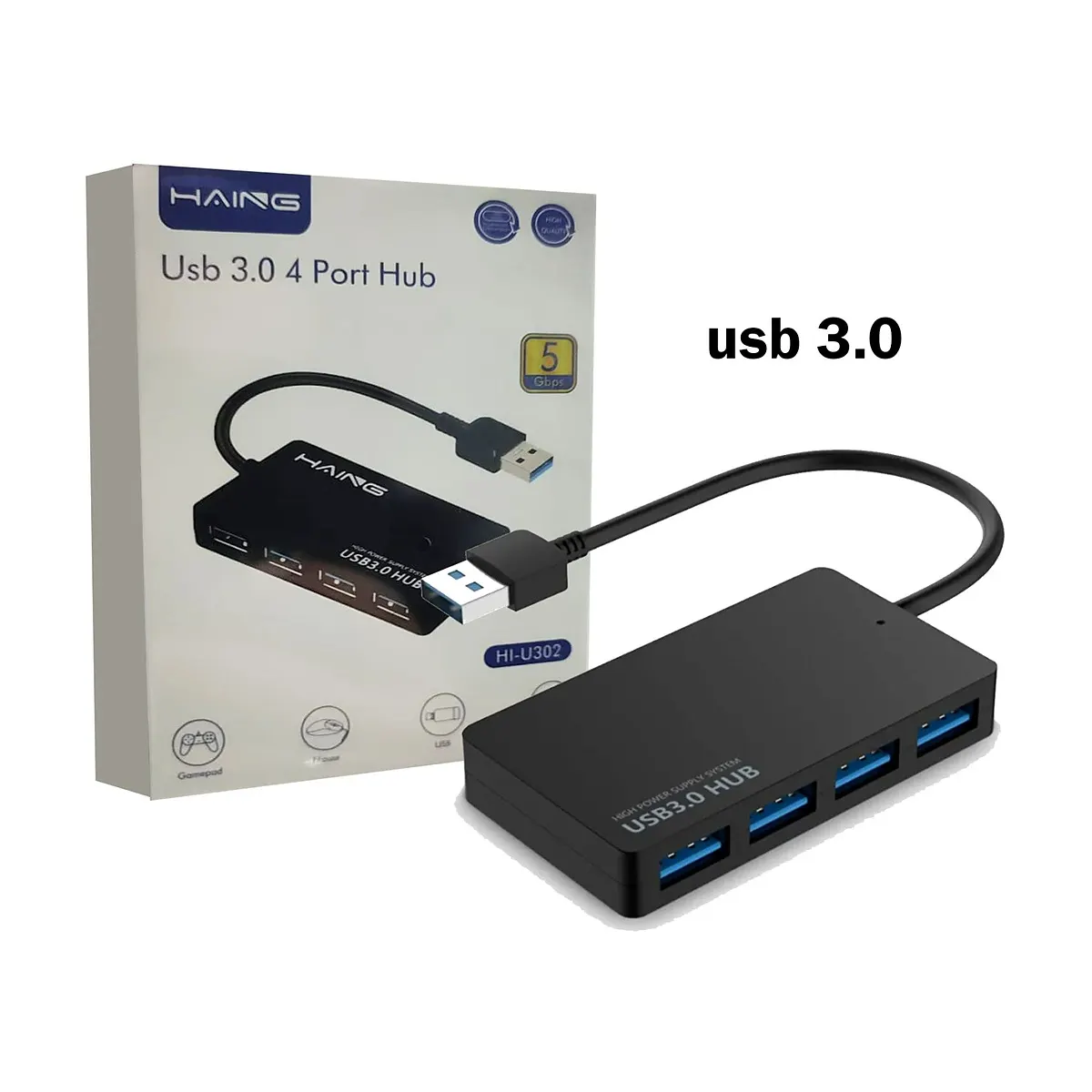 محول هايـنغ USB 3.0 بأربع منافذ