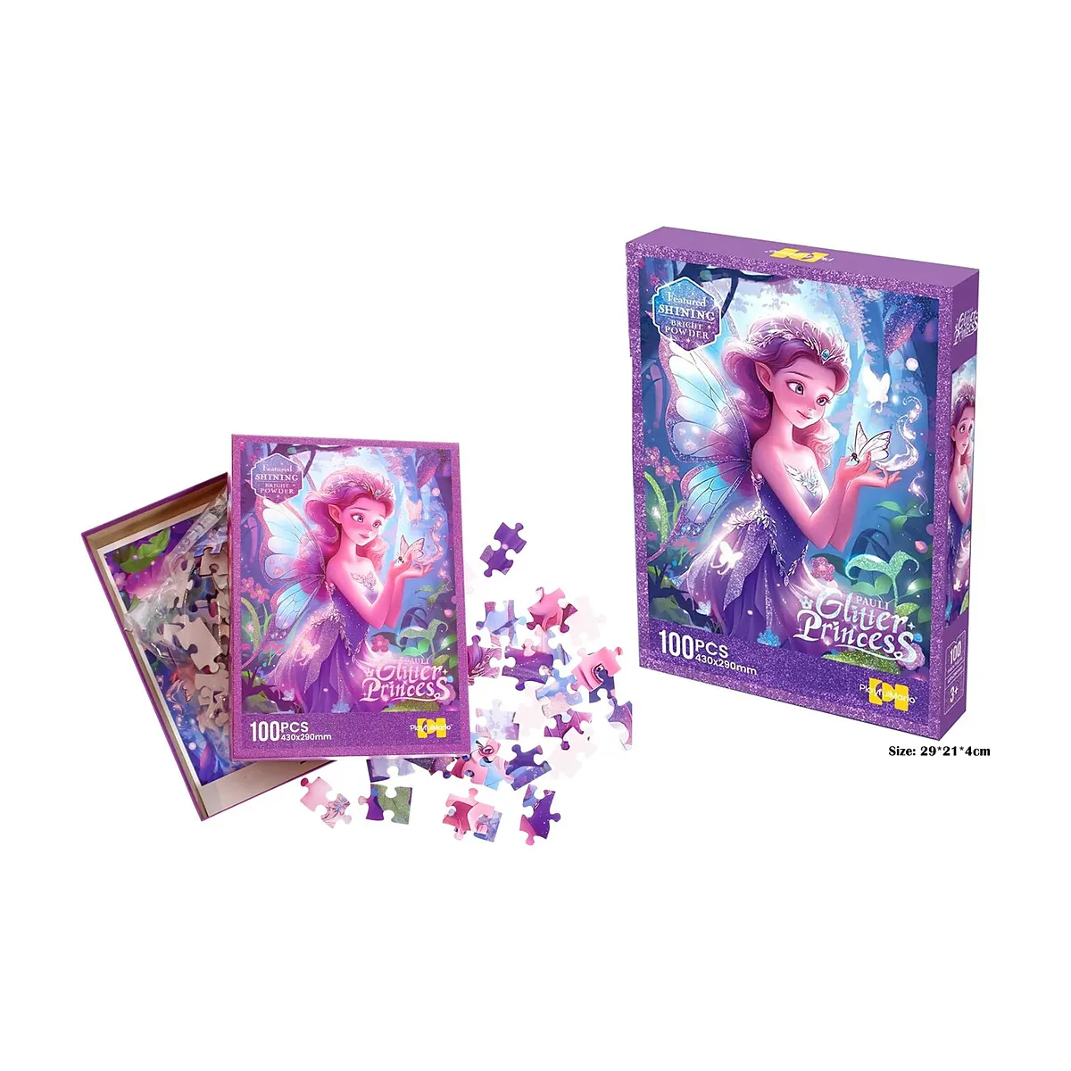 بازل تركيب أميرة الجليتر اللامعة 100 قطعة Glitter Princess