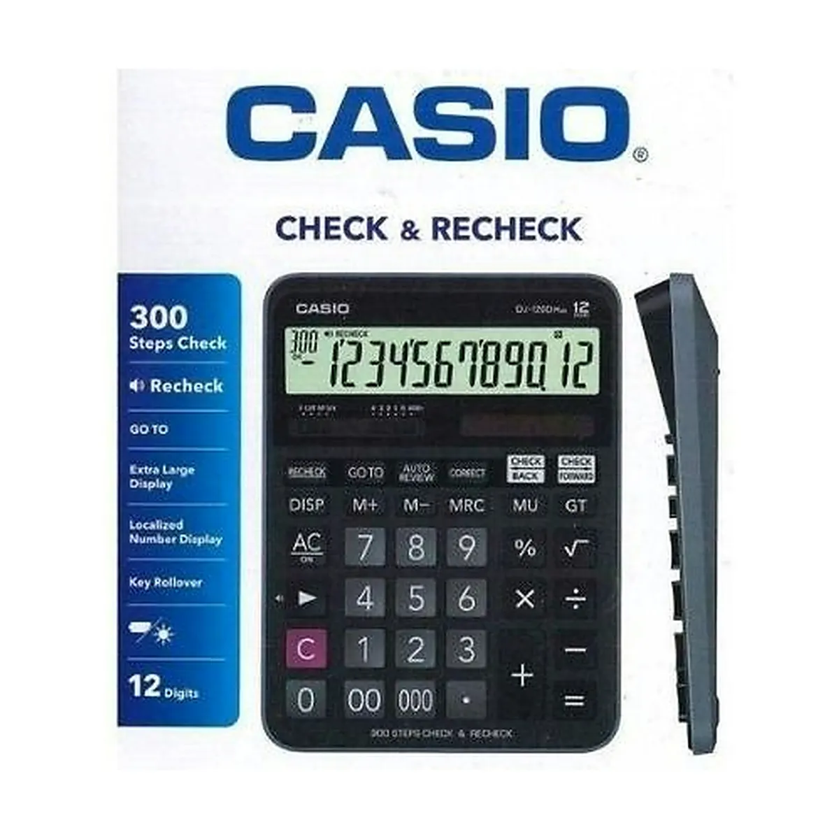 آلة حاسبة كاسيو Check & Recheck 12 رقم موديل DJ-120D Plus
