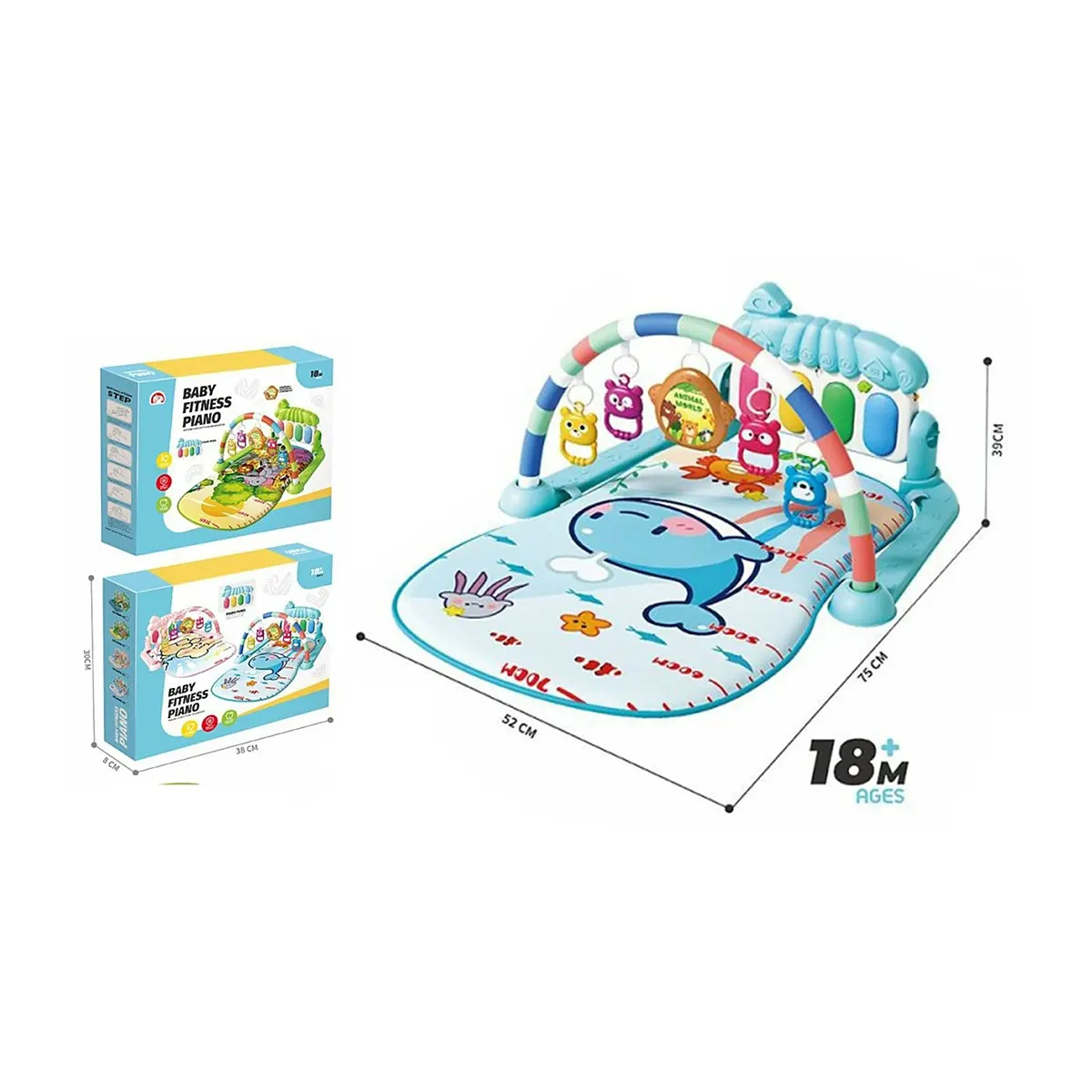 بساط ألعاب وبيانو رياضي تفاعلي للأطفال Baby Fitness Piano