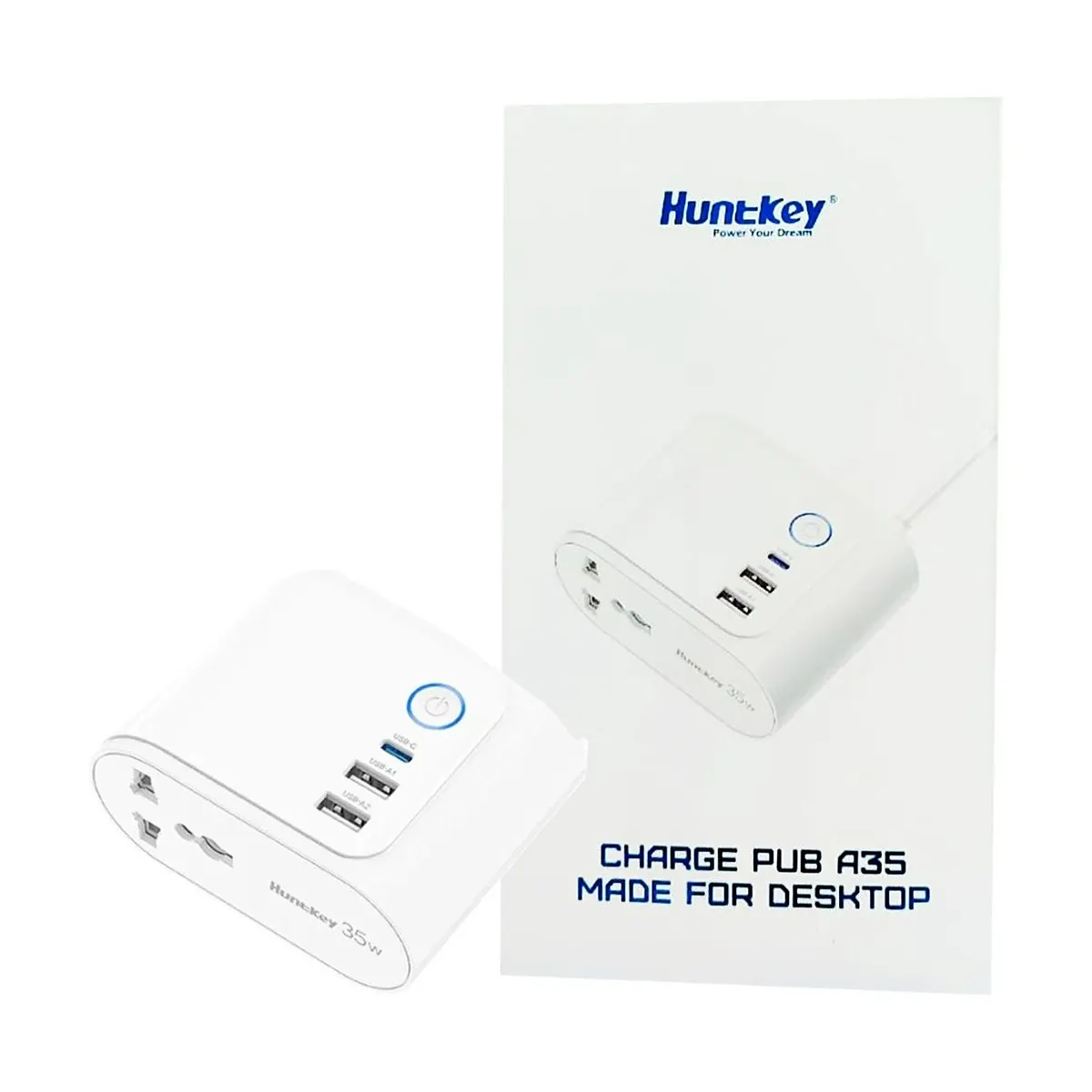 قاعدة شحن مكتبية متعددة المنافذ من HuntKey – موديل A35