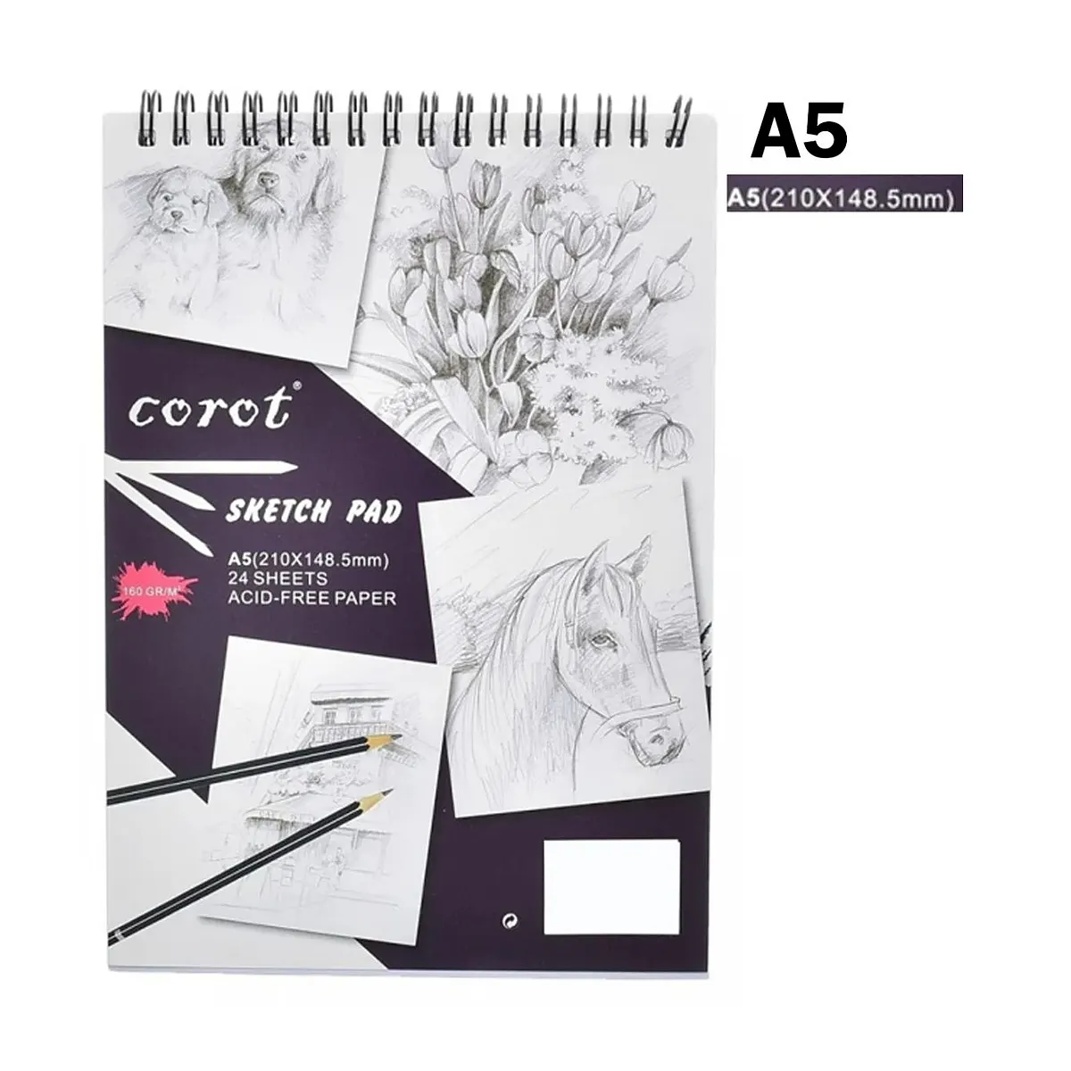 دفتر رسم A5 – 24 ورقة – كوروت